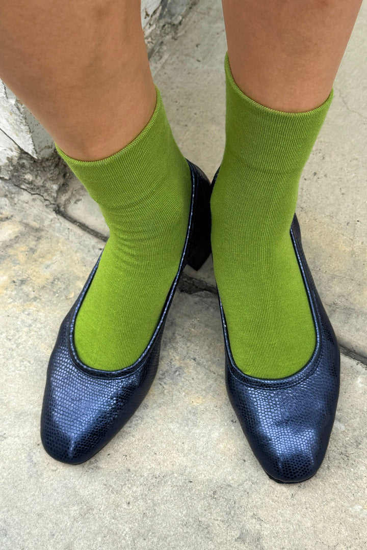 Sneaker Socks: MATCHA