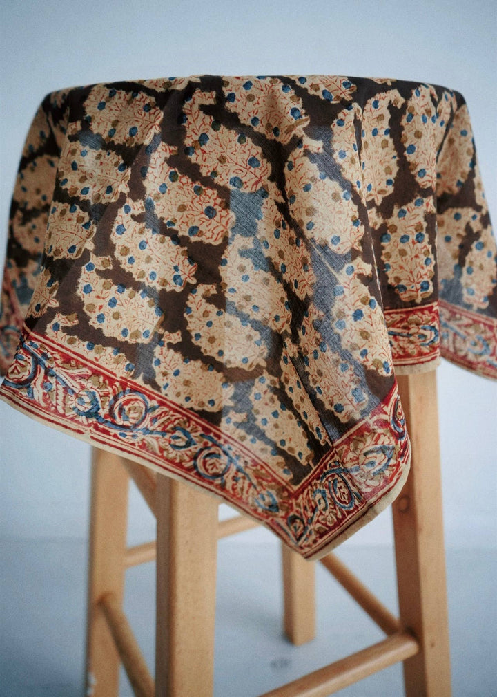Papaya Patch - Kalamkari Cotton Bandana