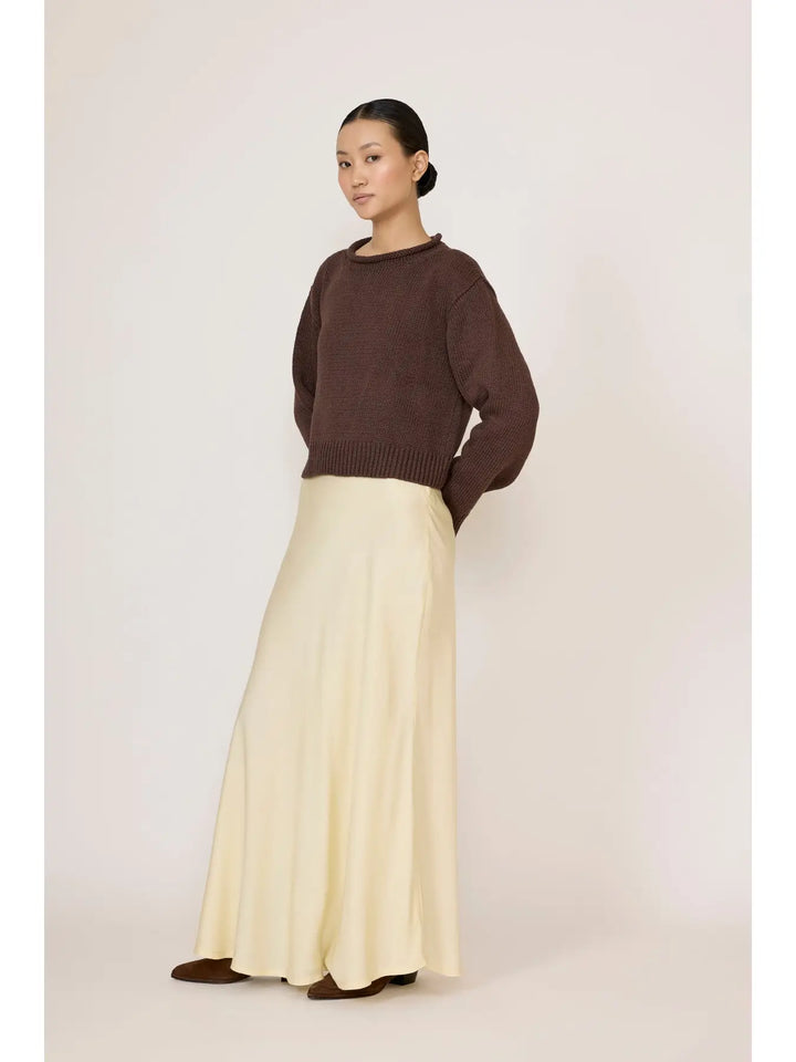 Bias Maxi Skirt - Butter