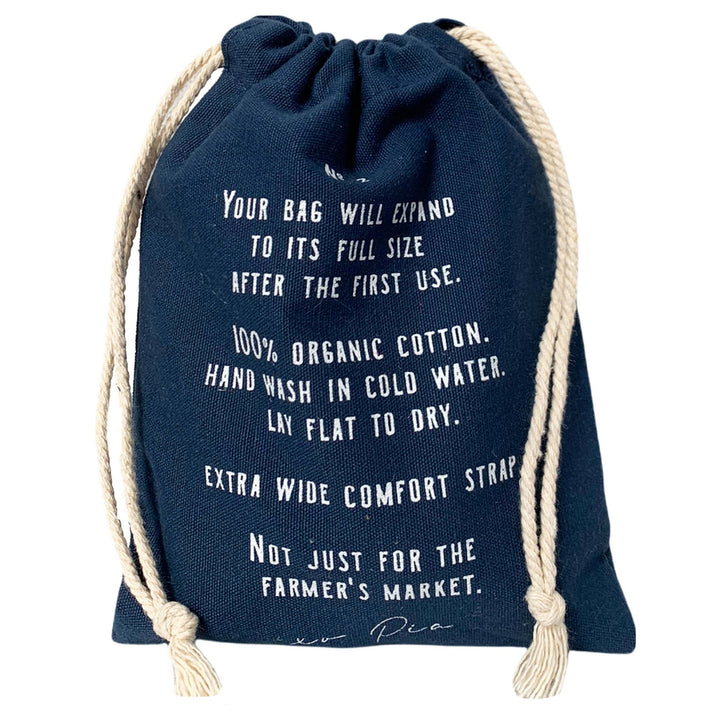 The french market bag no.2 in navy: Navy