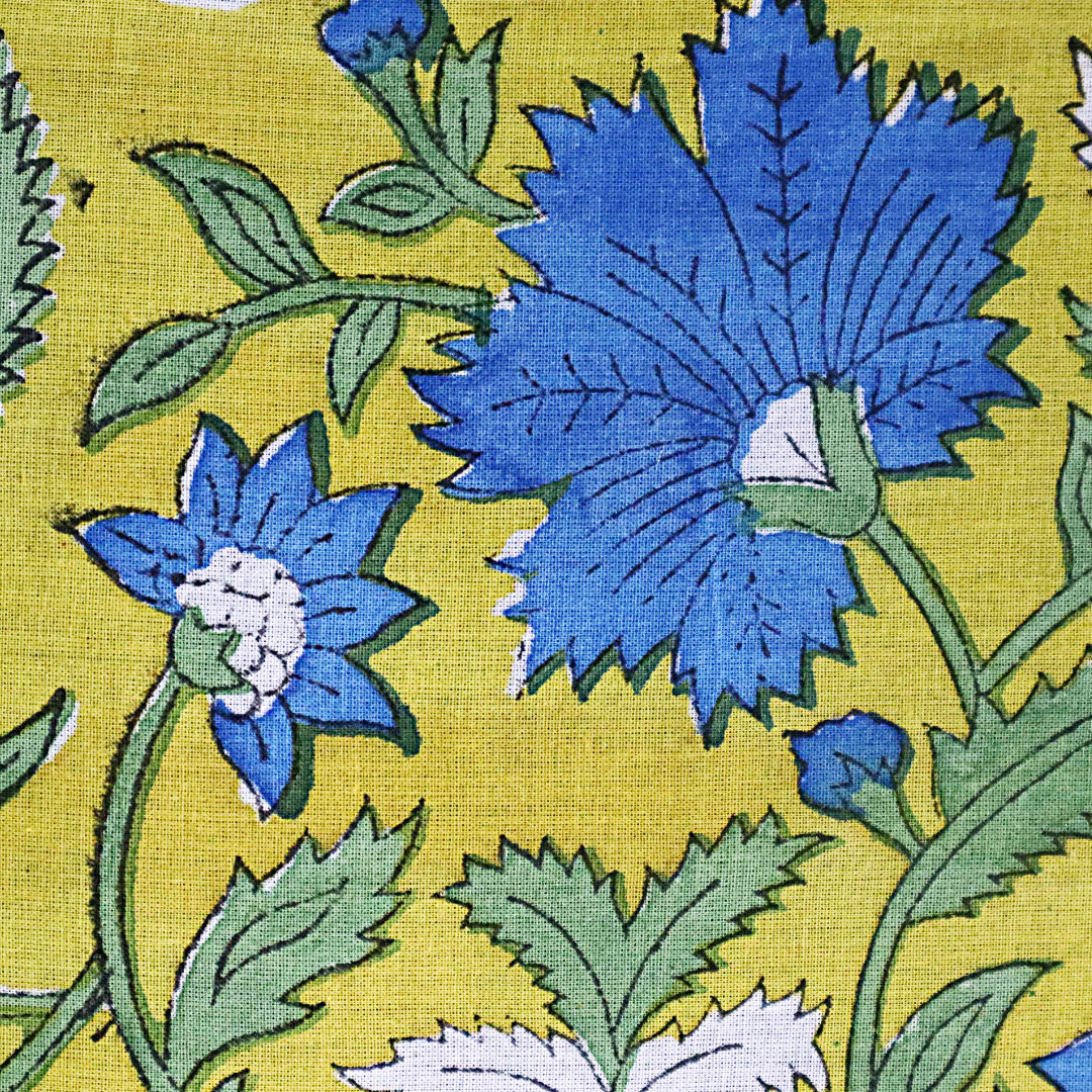 Blue Lotus Trail - Block Printed Cotton Band