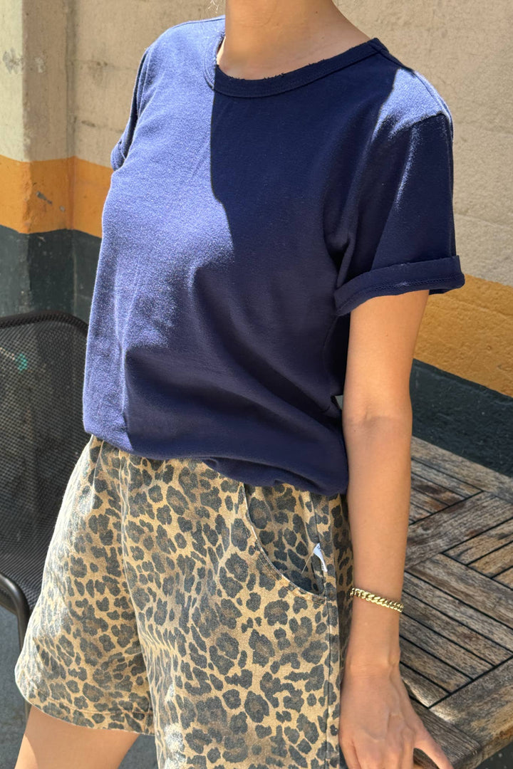 Le Bon Organic Cotton Vintage Boy Tee: Navy