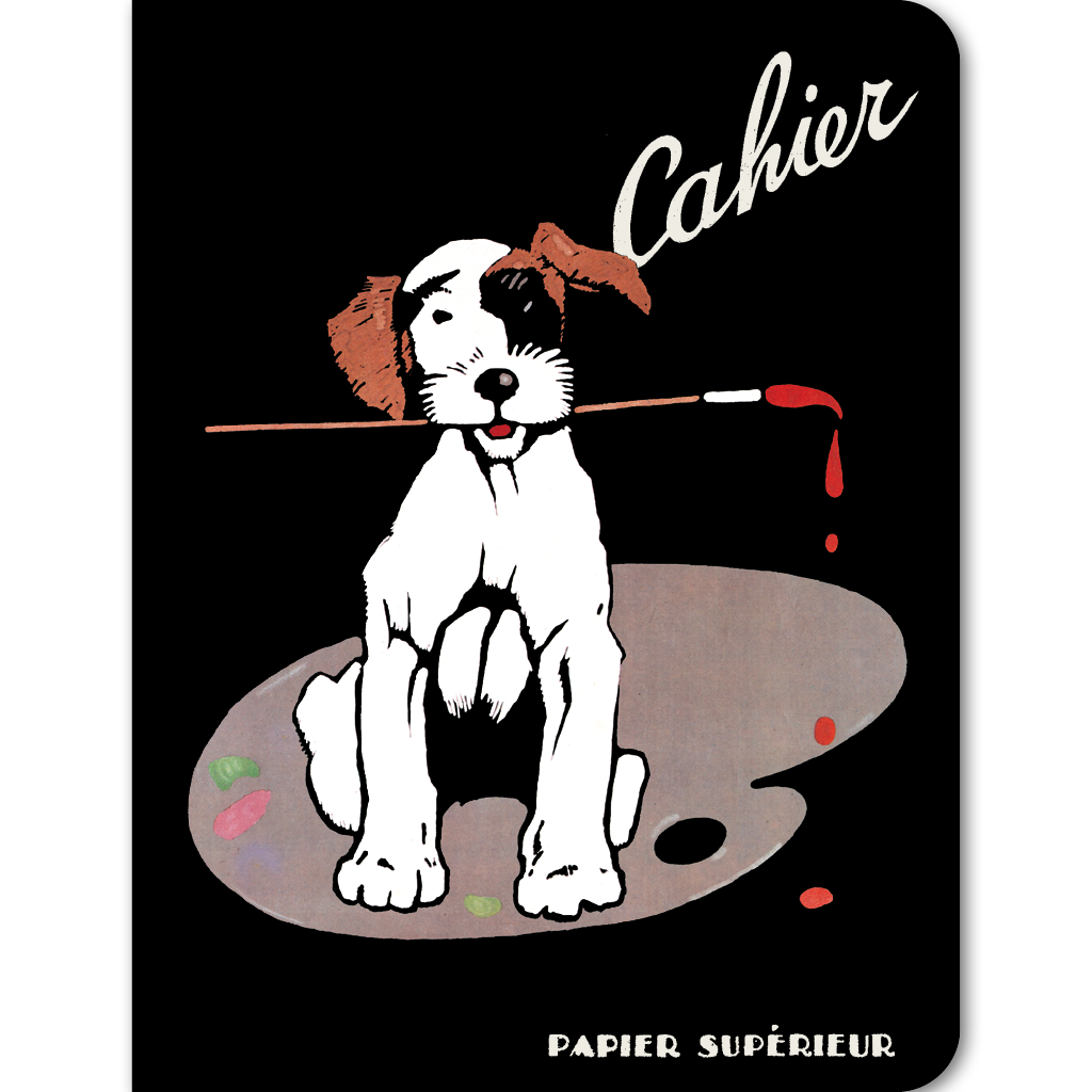 Painting Dog - French Notebook