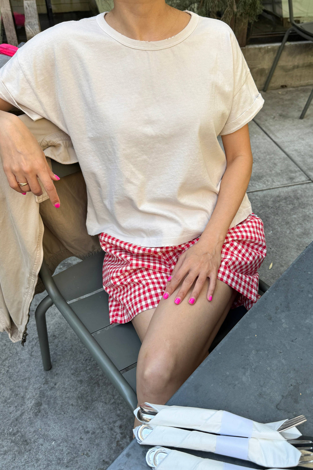 Vintage Fille Tee - Rice
