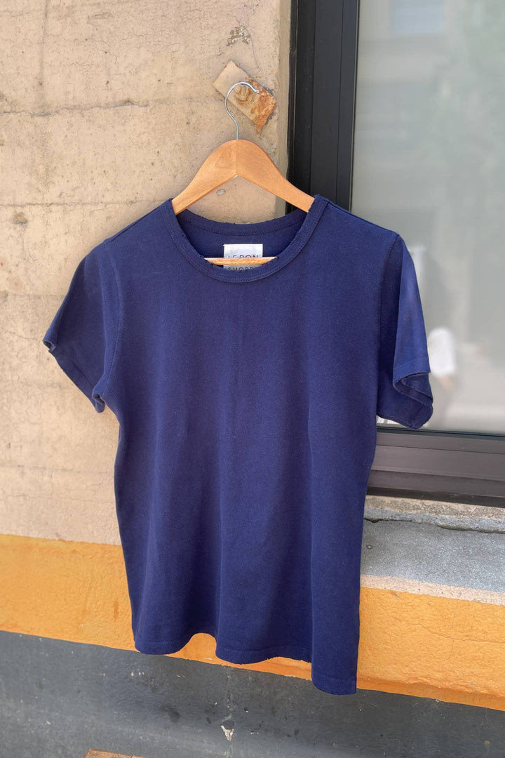 Le Bon Organic Cotton Vintage Boy Tee: Navy