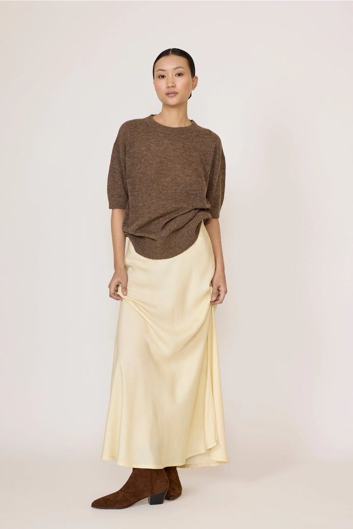 Bias Maxi Skirt - Butter