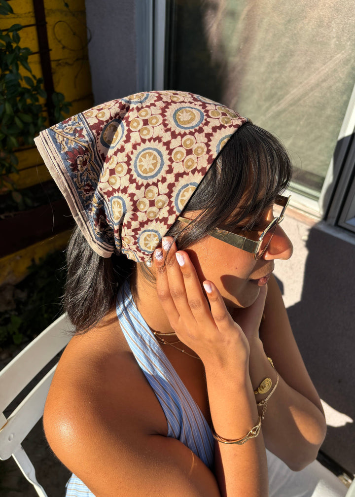 Bundled Moonlight Kalamkari cotton bandana