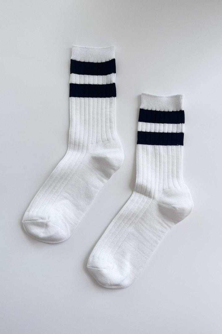 Her Varsity Socks: Azure