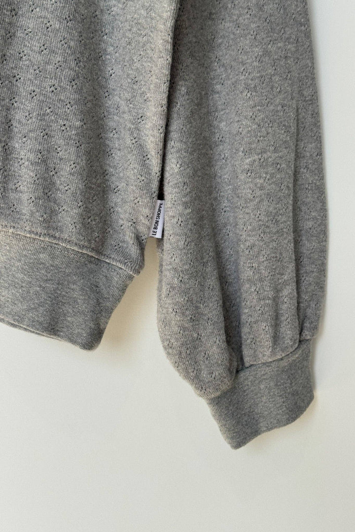 Pointelle Core Sweatshirt MELANGE GREY