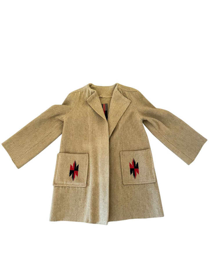 Vintage 1950's Rare Mustard Chimayó Wool Coat - S/M