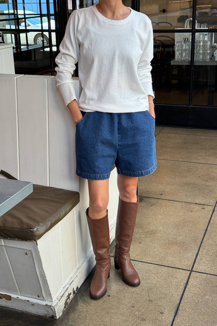 Le Bon Everyday Long Sleeve Tee: Vintage White