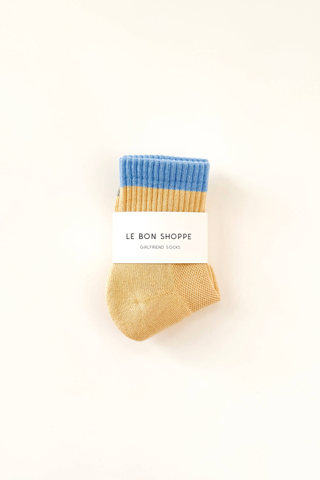 Color Block Girlfriend Socks: Yellow Blue