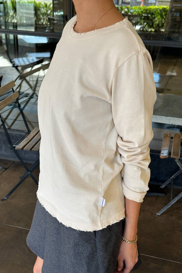 Le Bon Everyday Long Sleeve Tee: Vintage White