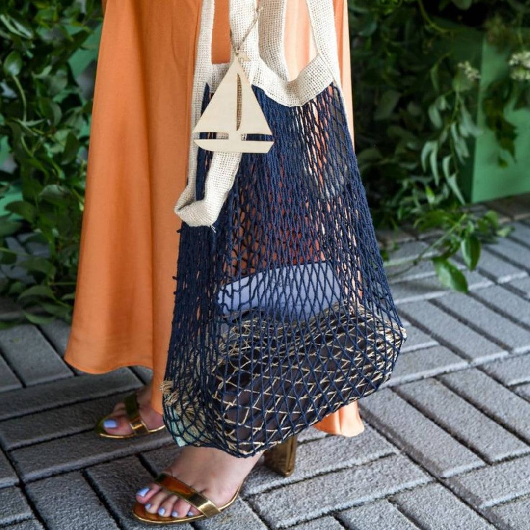 The french market bag no.2 in navy: Navy
