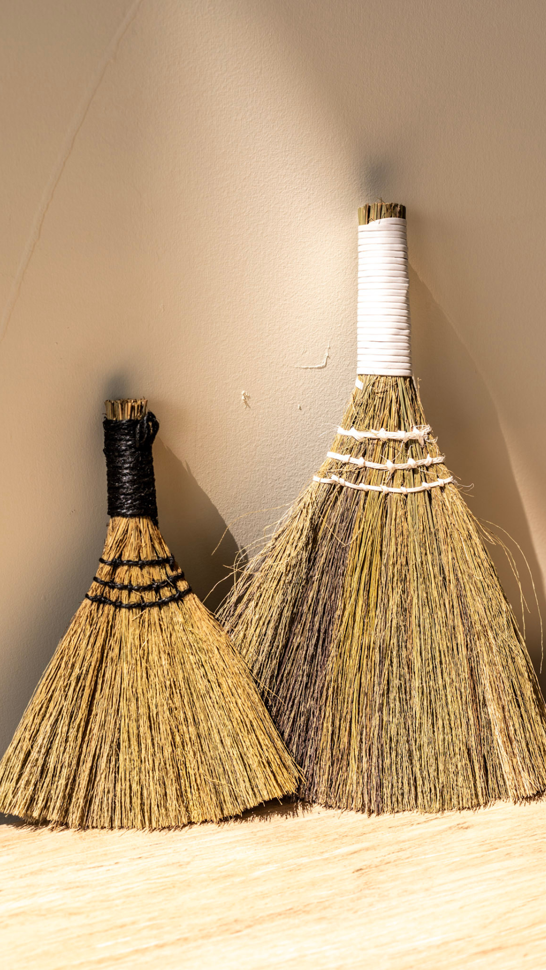 Handmade Brooms White: Large