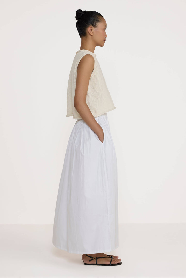 Cropped Knit Tank: Ivory