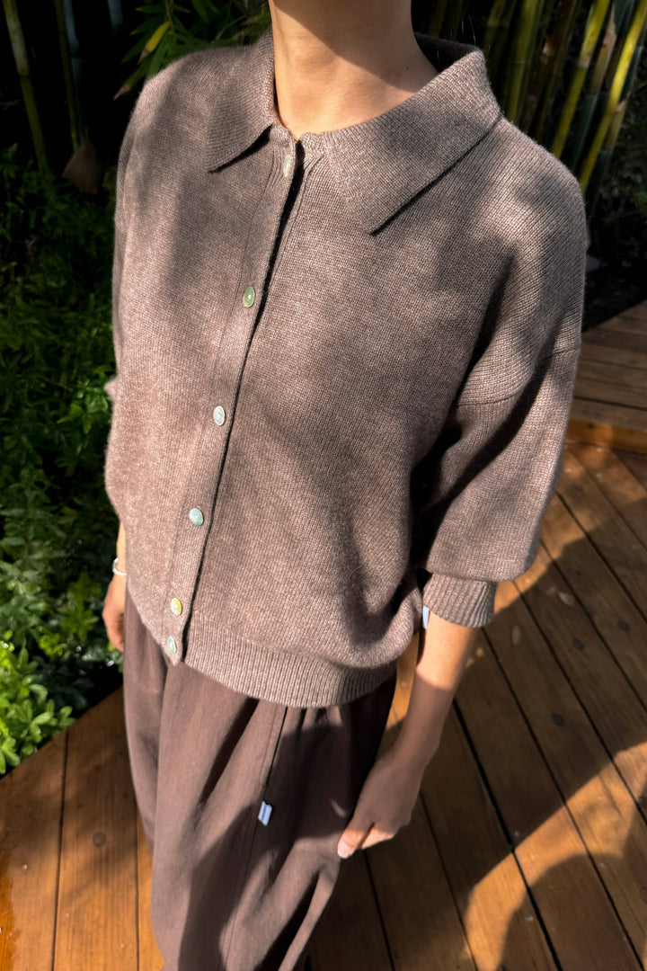 Lou Cashmere Cardigan - Frappe