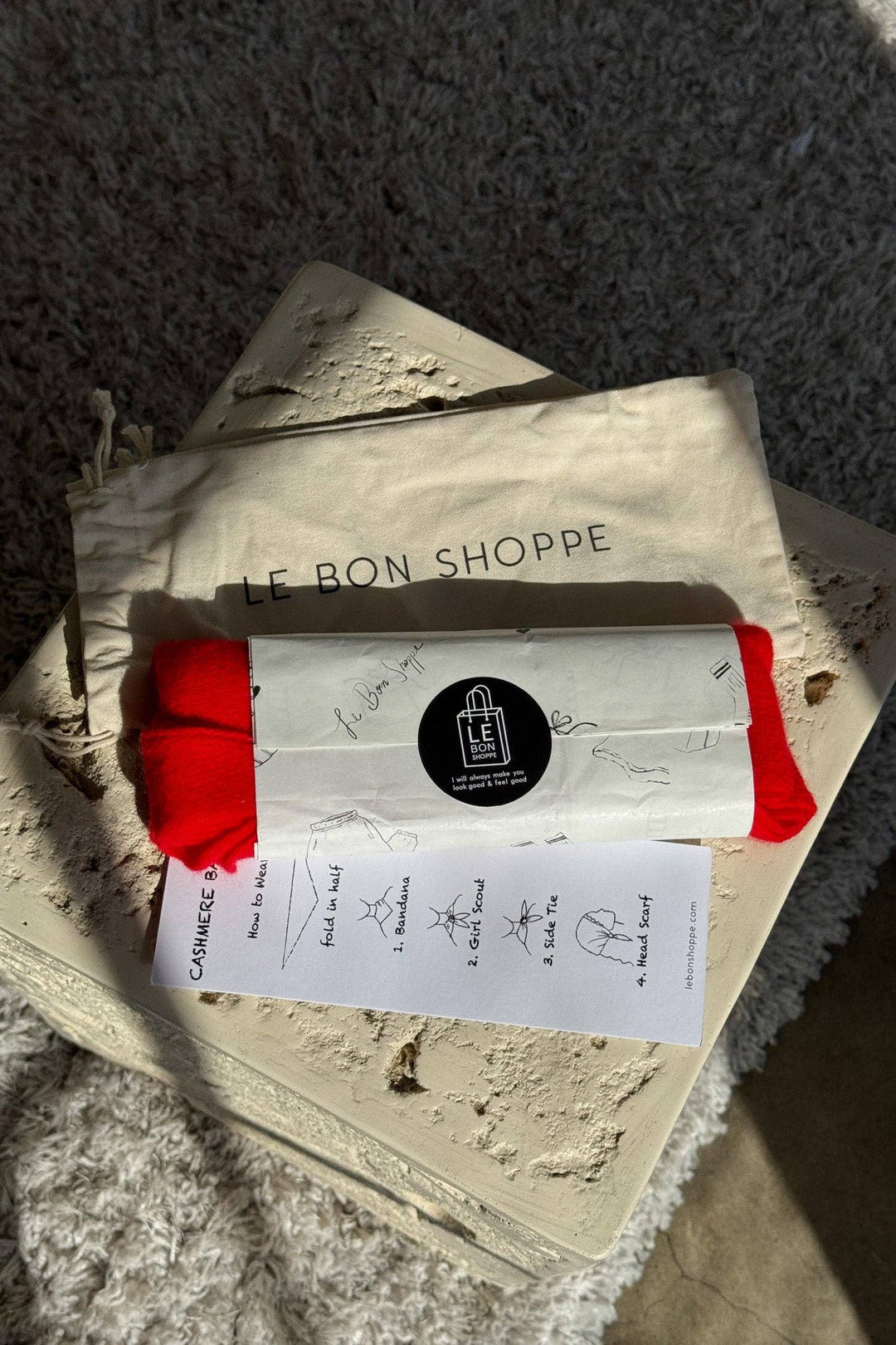 Le Bon Cashmere Bandana: MOCHA