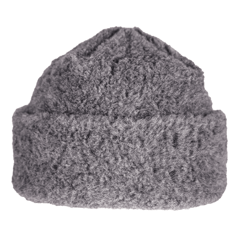 100% Merino Wool 'Sherpa' Beanie: Gray