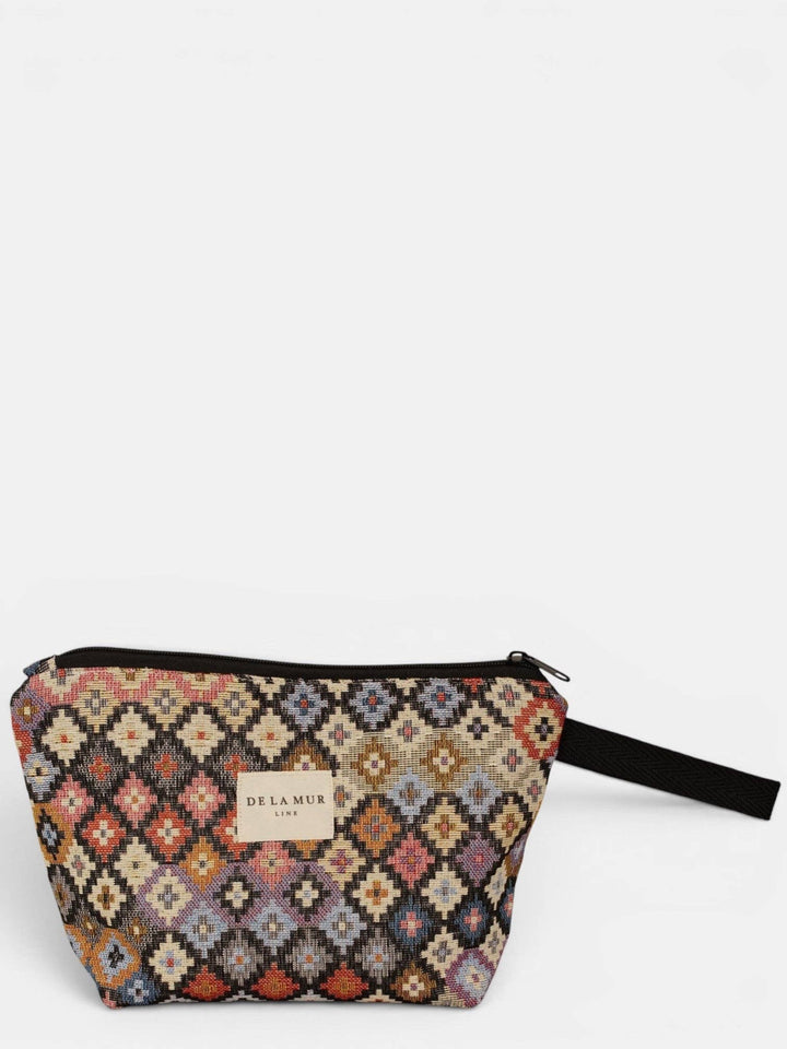 Ore geometric jacquard large makeup bag
