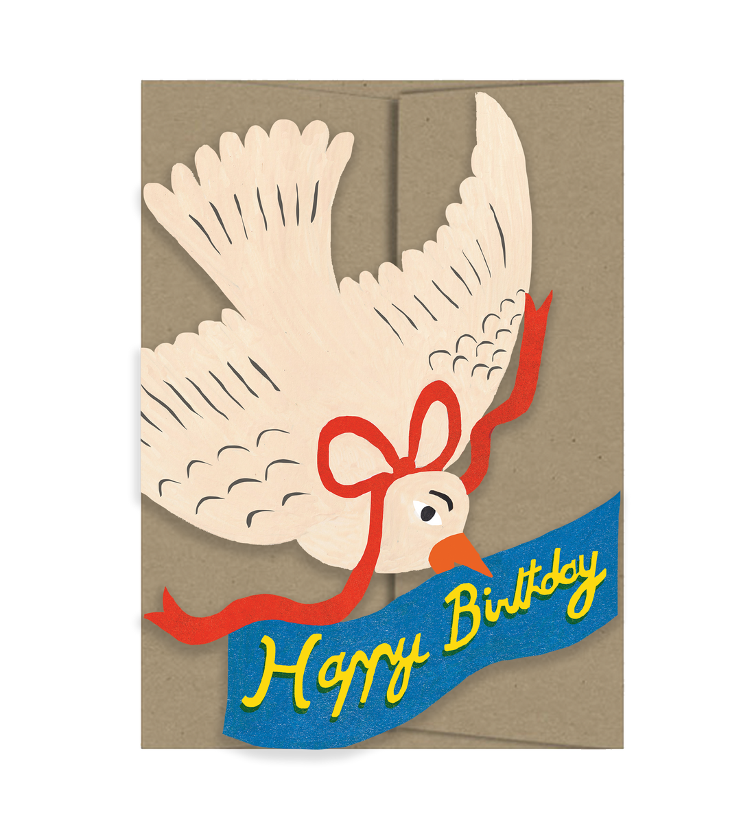 Happy Birthday Bird - Die Cut Card