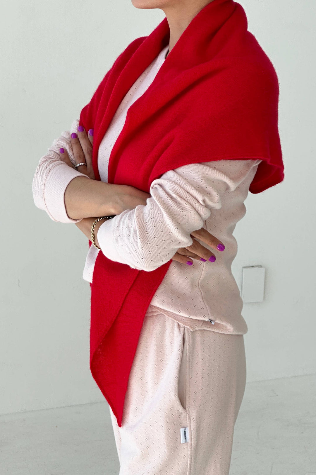 Le Bon Cashmere Shawl: RED