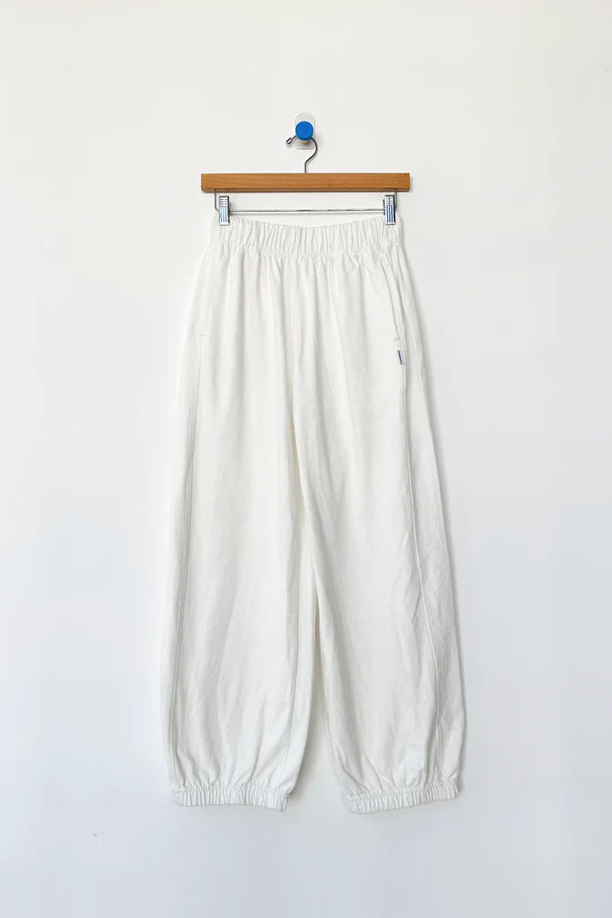 Balloon Pants: White Cotton