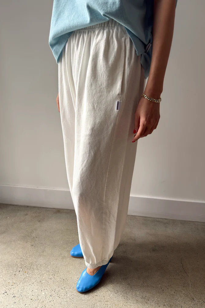 Balloon Pants: White Cotton