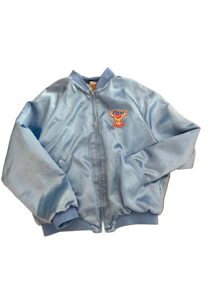 1980's Satin Coors Rodeo Jacket - S/M