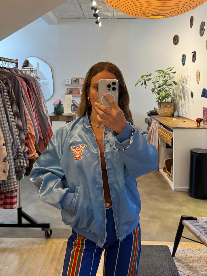 1980's Satin Coors Rodeo Jacket - S/M