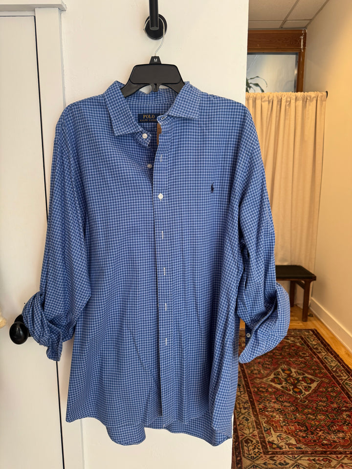 Vintage Designer Oxford - Blue Polo Ralph Lauren  - XXL
