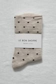 Sneaker sock - Polka Dot oatmeal/black