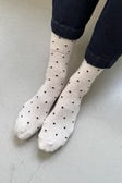 Sneaker sock - Polka Dot oatmeal/black