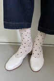 Sneaker sock - Polka Dot oatmeal/black