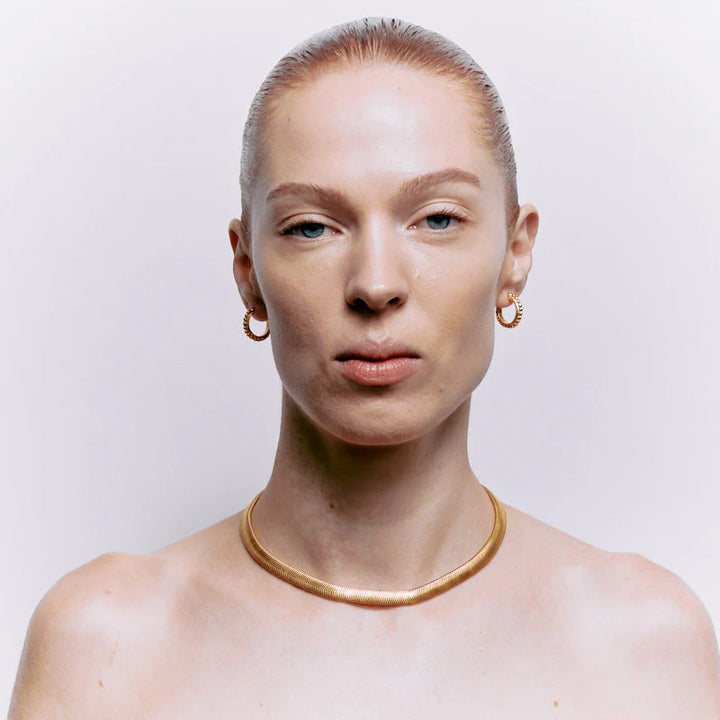 ANGELICA HOOPS - 18K GOLD PLATED