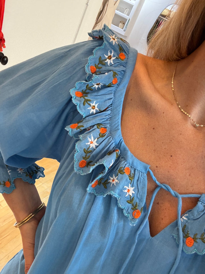 Embroidered Hilma Dress - multiple colors