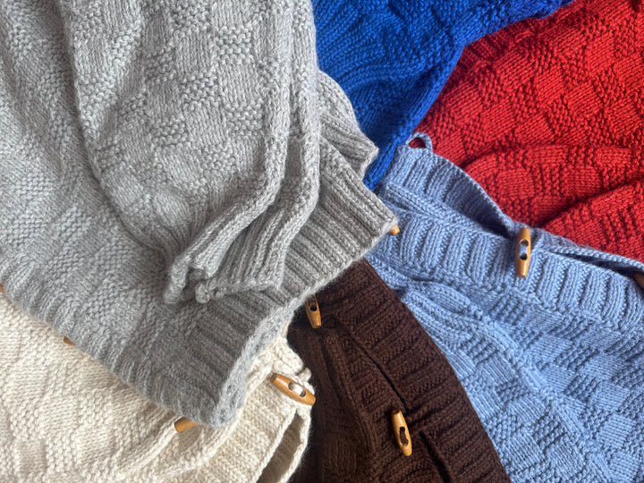 Basket Weave Cardigan - Chocolate