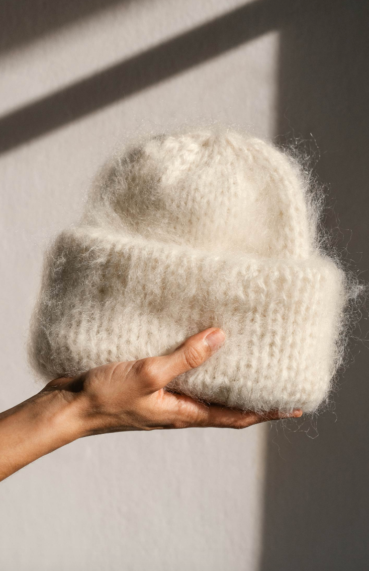 Brushed Mohair Beanie - Multiple Colors