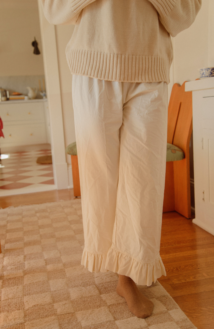 Box Pants - Cream