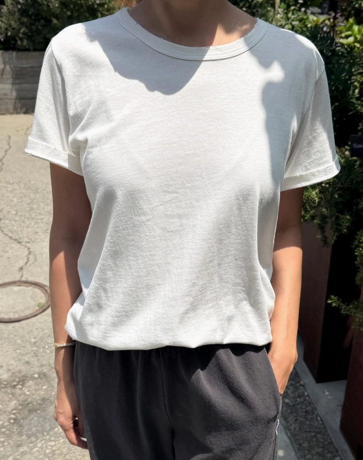 Organic Cotton Vintage Boy Tee - White