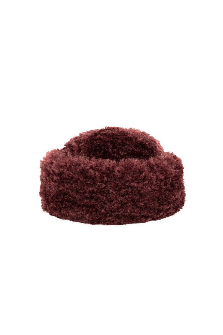 Sherpa Hat: Navy Faux Sheepskin
