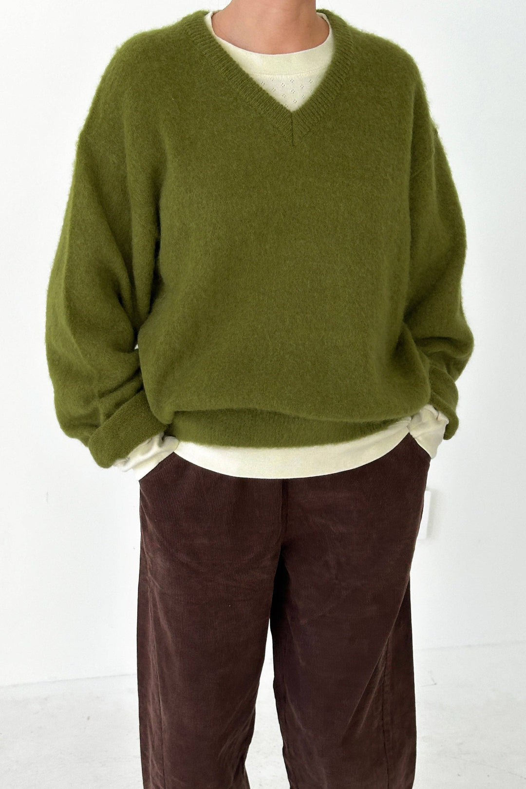 Le Bon James Mohair Sweater: Leaf