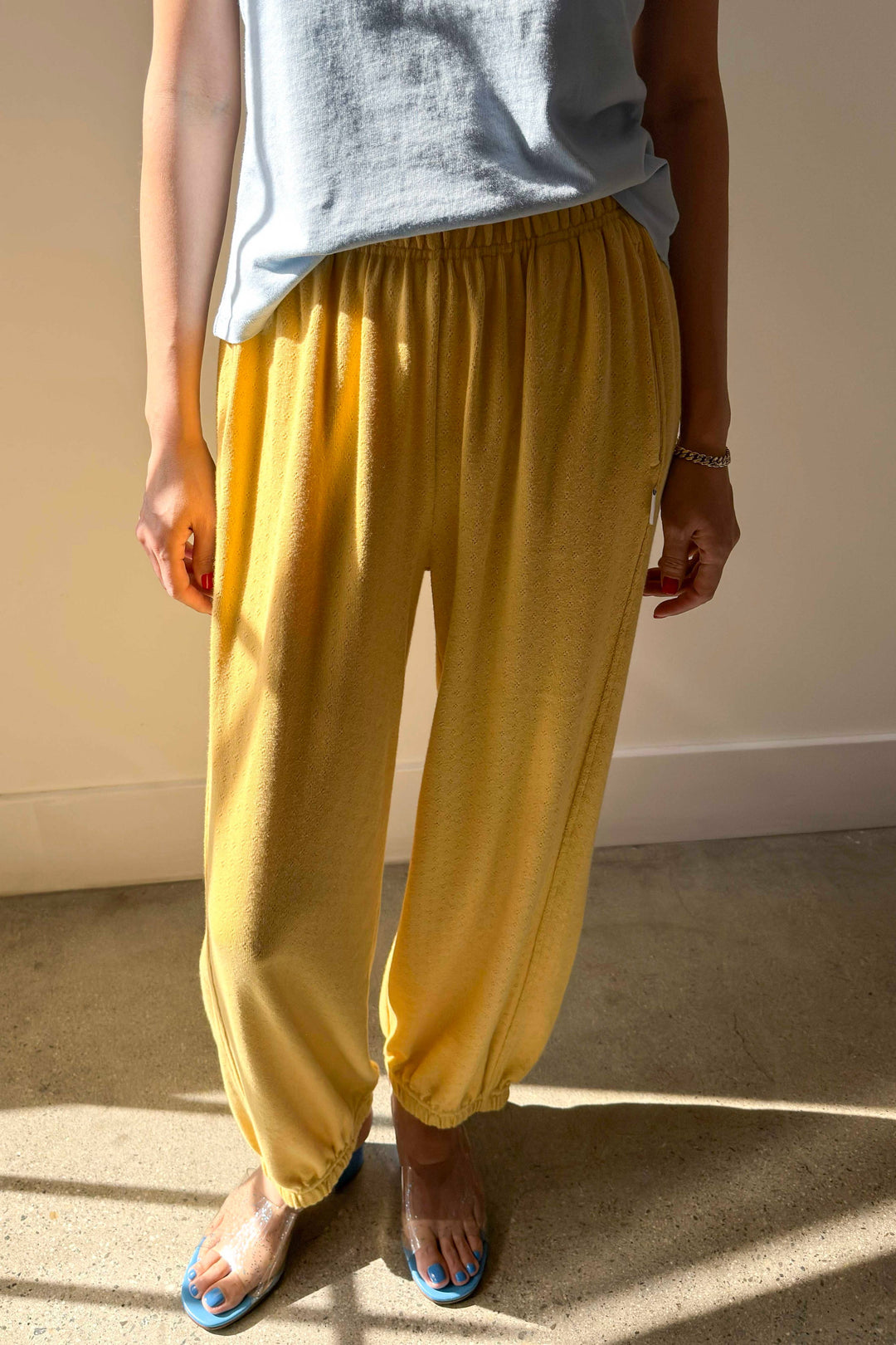 Pointelle Balloon Pants: Deep Yellow