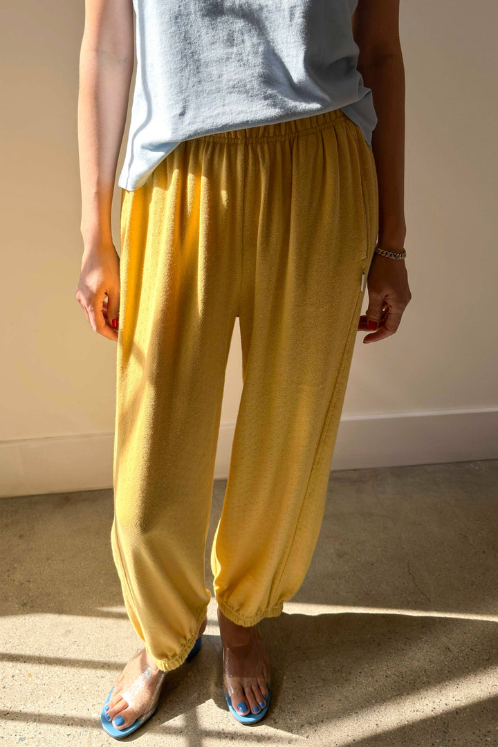 Pointelle Balloon Pants: Deep Yellow