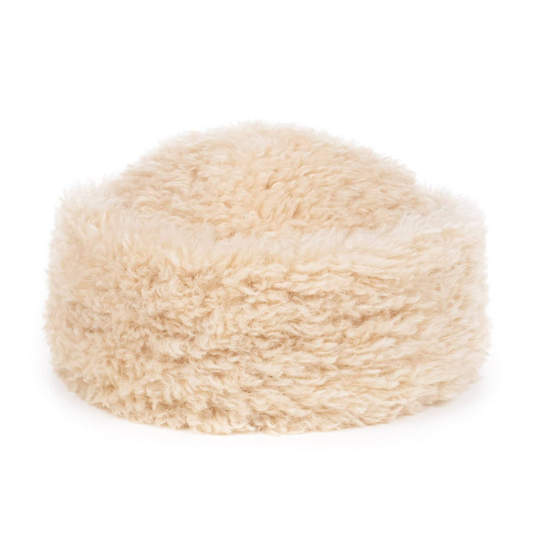 Sherpa Hat: Taupe Faux Sheepskin
