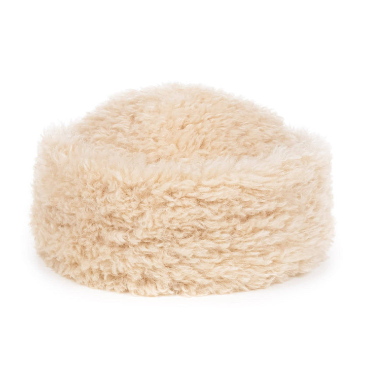 Sherpa Hat: Taupe Faux Sheepskin