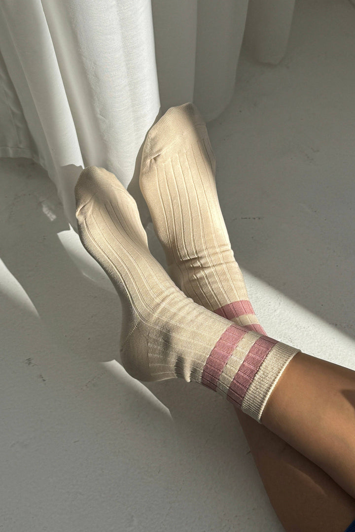 Her Varsity Socks: Azure
