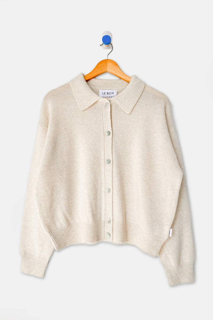 Lou Cashmere Cardigan - Oatmeal