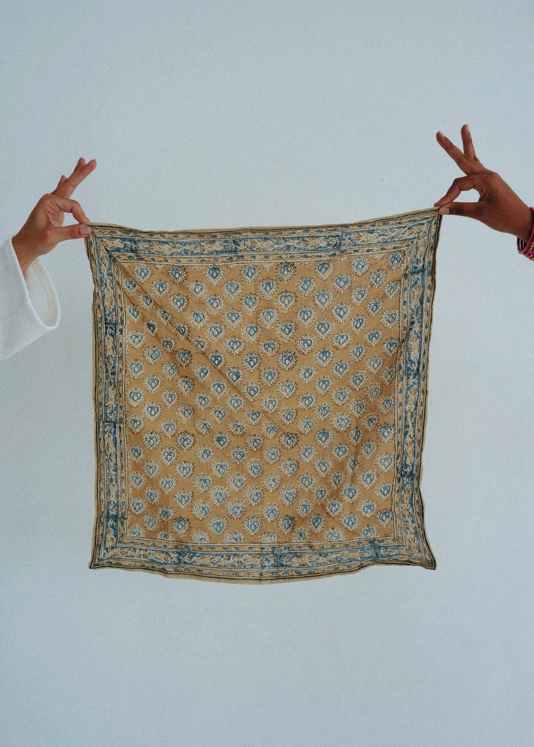 Diya Mustard - Kalamkari Cotton Bandana