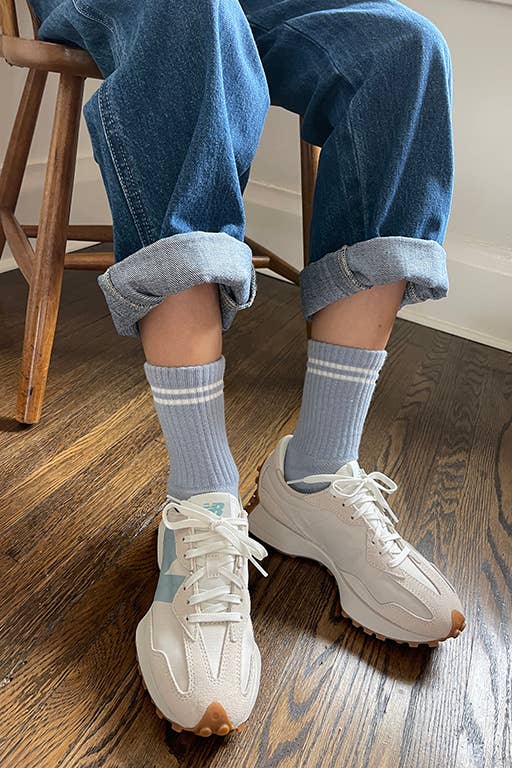 Boyfriend Socks: French Blue